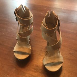 Bucco strappy platform wedge sandals for women.